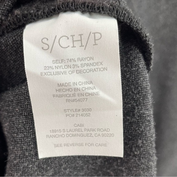 Cabi Charcoal Grey Fitted Ponte Knit Crew Button Detail Blazer Jacket Style 3030 - Picture 6 of 11